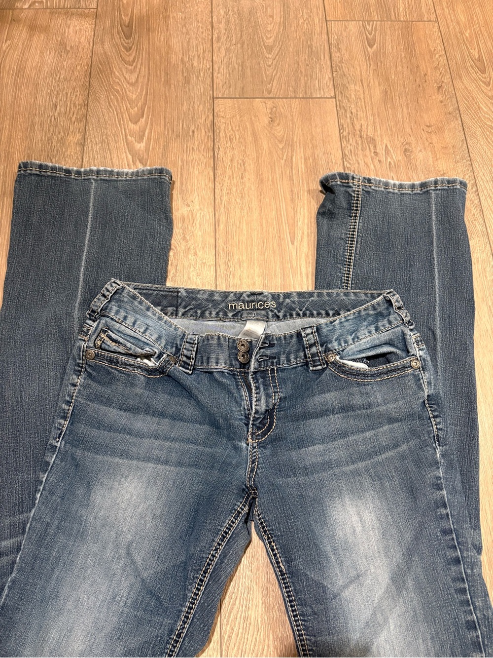 maurices Women's Mid Wash Blue Stretch Jeans